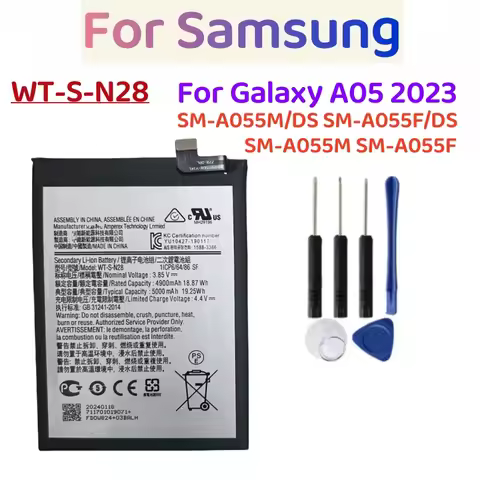 WT‑S‑N28 Replacement Li‑ion Battery 3.85V 5000mAh for Samsung Galaxy A05 SM‑A055F SM‑A055M Mobile Ph