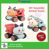 Fire Truck Tanker Animal Trucks Dinosaurs DIY Assemble Children Toys Lori Bomba Haiwan Dinasour Main