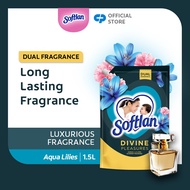 Softlan Divine Pleasures Aqua Lilies & Sweet Peonies Fabric Softener Valuepack 1.5L Refill
