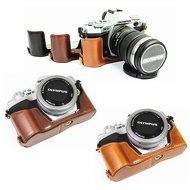 Retro Pu Leather Camera Bag Half Body Case For Olympus PEN-F EM5 EM10 OM-D E-M5 E-M10 Mark II III IV E-PL10 E-PL9 E-PL8 E-PL7