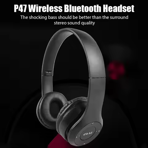 Fone Wireless Bluetooth Headphones HIFI Stereo Foldable P47 Earphones Kid Helmet Gift With Microphon