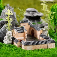 DANILOWM Mini Old City Gate, Resin Decorative Mini Resin House, Ancient Building House Models Retor 