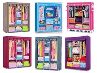 (Foldable Goods)Smooth 3-compartment 8-compartment fabric wardrobe for motels and motel rooms