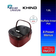 Khind (1.8L) Anshin Fuzzy Logic Jar Rice Cooker with Buffalo Inner Pot RCM18SS