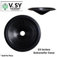 Speaker Cone 15 Inches Rubberized Edge for Subwoofer / Woofer Replacement Speaker Cone