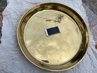 Mâm inox 304 sâu 7cm cao cấp sang trọng vàng ánh kim cho nhà hàng khách sạn sâu cạn 50-55cm Hcm