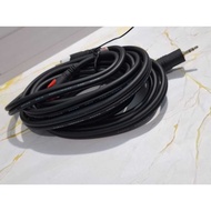 3.5 to RCA 2 HQ jack audio cable / 1_2 high quality audio cable 1.5 meters 3 meters 5 meters 10 mete
