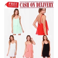 chiffon spaghetti backless blouse causal for women lady