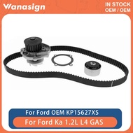 Engine Timing Belt Water Pump Kit Fit 1.2 L For Ford FP4 KA II Fiat 500 C 1.2L L4 GAS 2008-2016 AW68