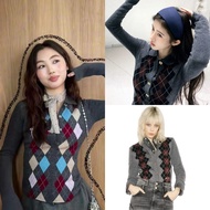 GANNI Embroidered V-Neck Polo Collar Sweater