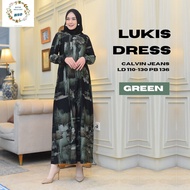 Lukis Dress Gamis Calvin Jeans. Gamis Pengajian Murah dan Nyaman. Seragam Gamis murah by BatikSoloor