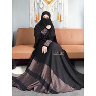 Abaya GOVINDA gamis HITAM govinda abaya best seller gamis wanita florida salur coklat ONLY SIZE S ba