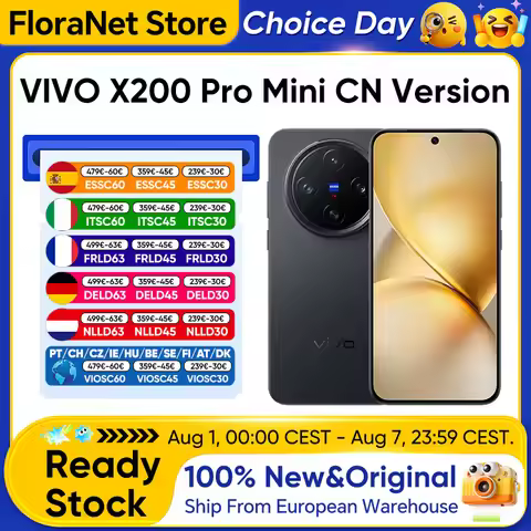 Vivo X200 Pro Mini OriginOs 5 6.31"AMOLED 120HZ Display Dimensity OTA 5700mAh 90W 50MP Camera Suppor