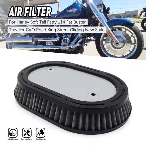 Motorcycle Air Intake Cleaner Air Filter For Harley 114 2017+ Touring Road King Street Glide Fat Bob