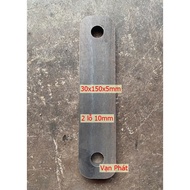 Combo of 5 bars 30x150x5mm 2 holes 10mm