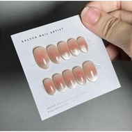 Blush Cat Eye Nails | False nails | Press On Nails | Fake Nails | Press On Nails