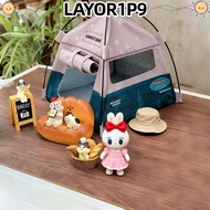 LAYOR1P9 Miniature Doll Tent, Mini Simulated Camping Tent Model, Toy Model 1:12 Scale  Cloth Dollhou