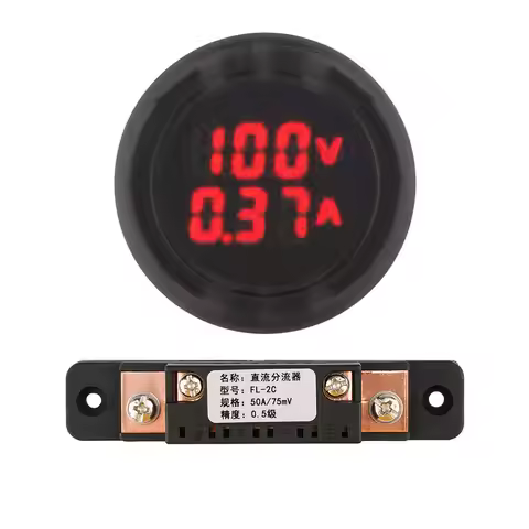 DC5-100V Digital Voltmeter LED Digital Display Circular Voltmeter Car Voltage Current Meter Volt Det