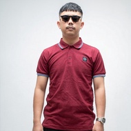 Troublemaker | POLO Shirt - Bianco 'BURGUNDY'