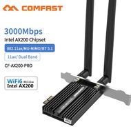 Comfast 1800/3000Mbps Dual Band Wireless Desktop PCIe For Intel AX180 AX200 Pro Card 802.11ax 2.4G/5