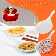 Plate Fondue Plates Handle Dish Spoon Korean Buffet Plates Appetizers Dinner Tray K9d1
