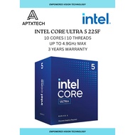 Intel® Core™ Ultra 5 225F (10-Core/10-Threads) BOX UNIT | Intel Ultra Series 2 (LGA1851)