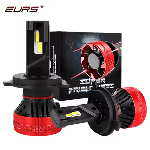 EURS 2PCS H4 H7 LED Headlights Car H1 H3 H4 H7 H8 H9 H10 H11 9005 9006 9012 Auto Light Fog Lamp Car 