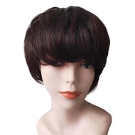 Short Wig Real Hair-Fluffy Natural Soft Simulation Female 2 Colors 74ai38 [Wendi House]