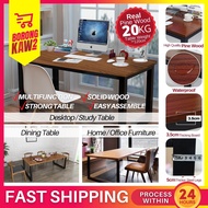 100cm / 120cm Strong Solid Wood Large Table Multifunction Computer Desktop Dining Office Home Table 
