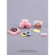 Mini Record Player Disc Player Audio Model Doll House Decoration Accessories Simulation Small Items 