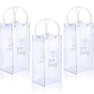 PVC Leak-Proof ice bag Wine Transparent Portable ice Wine bag ice bag