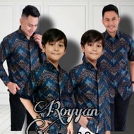 KEMEJA Father And Son Batik Couple // Batik Shirt For Adult Men And Boys Zig zag Navy Navy Color