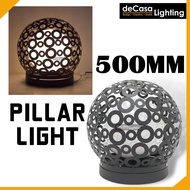 500MM DECASA Lighting Modern Outdoor Pillar Light Lampu Pagar Lampu Hiasan Designer Ball(6688)