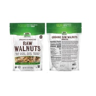 NOW Foods Real Food Organic Raw Walnuts Unsalted 340g – Seed Un Roasted Nut Snack Fatty Acid Addition to Dessert Salad