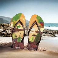 女夾腳拖鞋 床編故事 防滑防水 人字拖鞋 -落日餘暉-