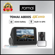 70mai A800S 4K Dash Cam Rear Cam Dual Vision Global Version Parking App Control ADAS With GPS &amp; 3D DNR 24HR Parking Mode