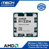 AMD Ryzen 5 7500F 6-Core, 12-Thread AM5 CPU Desktop Processor With Fan (Tray)