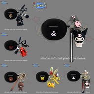 For Baseus Bowie E10 E11 Earphone Silicone Case Cute Green Dinosaur Earbuds Protective Headphone Cov