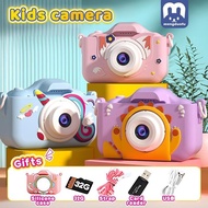Kids Camera, 1080P Kids Digital Camera with 32GB TF Card,Unicorn Camera Cover/HD Video /5 Educationa