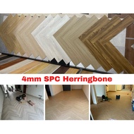 4.6mm Nanospc Novafloor Herringbone SPC Floor SPC Herringbone Locking 100% Virgin Material Lantai SP