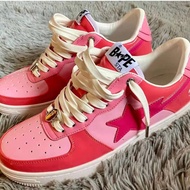 Bape Sta Ape-Man Head Low-Cut Fashion Trendy Sneakers Men Women Shoes Glossy Pink DXNC NIEG
