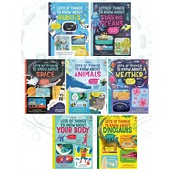 Usborne Lots of Things to Know About Robots, Seas ocean,Animals, Weather, Your body, Space, Dinosaur