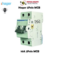 Hager MCB MY Series 1 POLE / 2 POLE / 3 POLE 10A / 16A / 20A / 32A / 40A / 63A MCB 4.5KA