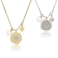 XD360 Fashion Wholesale Pearl Set Chain Necklace Retro Freshwater Style S925 Clavicle Silver Jewelry