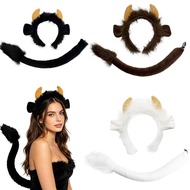 Animal Costume Halloween Animal Ear Headband Cosplay Cow Horn Costume Animal Hoop Costume