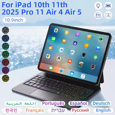 Magic Keyboard for iPad Pro 11 Air 4 Air 5 for iPad A16 10th 11th Gen Smart Cover Magnetic Case tecl