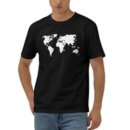 World Map Globe Europe Asia America Cotton T-Shirt