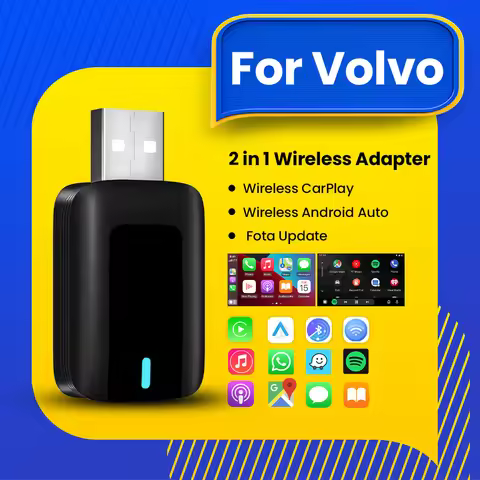 NEW 2in1 Wireless CarPlay Android Auto Adapter Smart Dongle Plug And Play For Volvo XC90 S90 V90 XC6