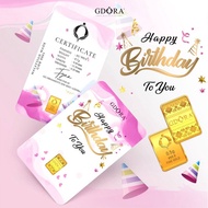 Niza Dora Gold Gdora Gold Bar Happy Birthday 0.5g
