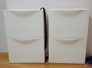 IKEA TRONES Shoe Cabinet/Storage White (4 Pieces)